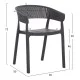 ΠΟΛΥΘΡΟΝΑ ΠΟΛΥΠΡΟΠΥΛΕΝΙΟΥ PERFOE HM5941.10 ΓΚΡΙ 56x50x73Υεκ.