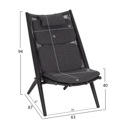 ΠΟΛΥΘΡΟΝΑ RELAX REMUS HM6642.01 ΑΛΟΥΜΙΝΙΟ ΑΝΘΡΑΚΙ-ΣΧΟΙΝΙ OLEFIN ΑΝΘΡΑΚΙ 63x87x94Υεκ.