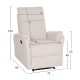 ΠΟΛΥΘΡΟΝΑ RELAX ΜΕ ΗΛΕΚΤΡΙΚΗ ΑΝΑΚΛΙΣΗ SYNTHIA HM3309.01 ΜΠΕΖ ΥΦΑΣΜΑ 75x86x100Yεκ