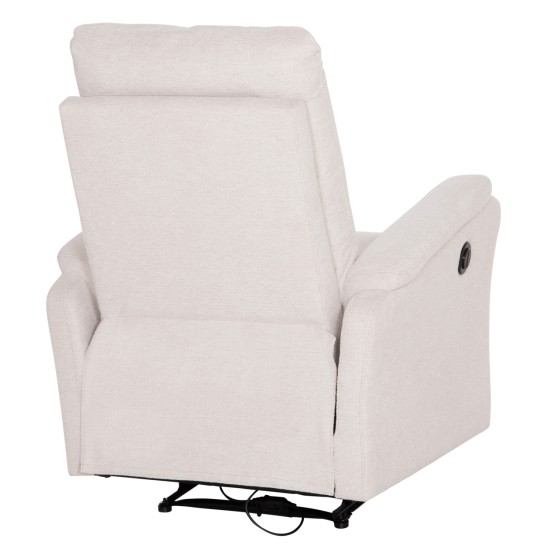 ΠΟΛΥΘΡΟΝΑ RELAX ΜΕ ΗΛΕΚΤΡΙΚΗ ΑΝΑΚΛΙΣΗ SYNTHIA HM3309.01 ΜΠΕΖ ΥΦΑΣΜΑ 75x86x100Yεκ