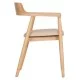 ΠΟΛΥΘΡΟΝΑ ΤΡΑΠΕΖΑΡΙΑΣ TARGA HM18336.11 RUBBERWOOD ΦΥΣΙΚΟ & PU ΕΚΡΟΥ 58x54x78Yεκ