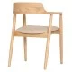 ΠΟΛΥΘΡΟΝΑ ΤΡΑΠΕΖΑΡΙΑΣ TARGA HM18336.11 RUBBERWOOD ΦΥΣΙΚΟ & PU ΕΚΡΟΥ 58x54x78Yεκ