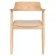 ΠΟΛΥΘΡΟΝΑ ΤΡΑΠΕΖΑΡΙΑΣ TARGA HM18336.11 RUBBERWOOD ΦΥΣΙΚΟ & PU ΕΚΡΟΥ 58x54x78Yεκ