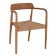 ΠΟΛΥΘΡΟΝΑ ΤΡΑΠΕΖΑΡΙΑΣ ROBBY HM18350 ΞΥΛΟ TEAK & ΣΧΟΙΝΙ VIRO ΦΥΣΙΚΟ 55x50x71Υεκ.