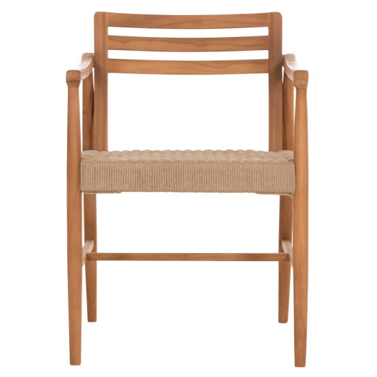 ΠΟΛΥΘΡΟΝΑ ΤΡΑΠΕΖΑΡΙΑΣ ROBIN HM18351 ΞΥΛΟ TEAK & ΣΧΟΙΝΙ VIRO ΦΥΣΙΚΟ 53,5x60x78Υεκ