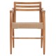 ΠΟΛΥΘΡΟΝΑ ΤΡΑΠΕΖΑΡΙΑΣ ROBIN HM18351 ΞΥΛΟ TEAK & ΣΧΟΙΝΙ VIRO ΦΥΣΙΚΟ 53,5x60x78Υεκ