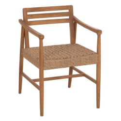 ΠΟΛΥΘΡΟΝΑ ΤΡΑΠΕΖΑΡΙΑΣ ROBIN HM18351 ΞΥΛΟ TEAK & ΣΧΟΙΝΙ VIRO ΦΥΣΙΚΟ 53,5x60x78Υεκ