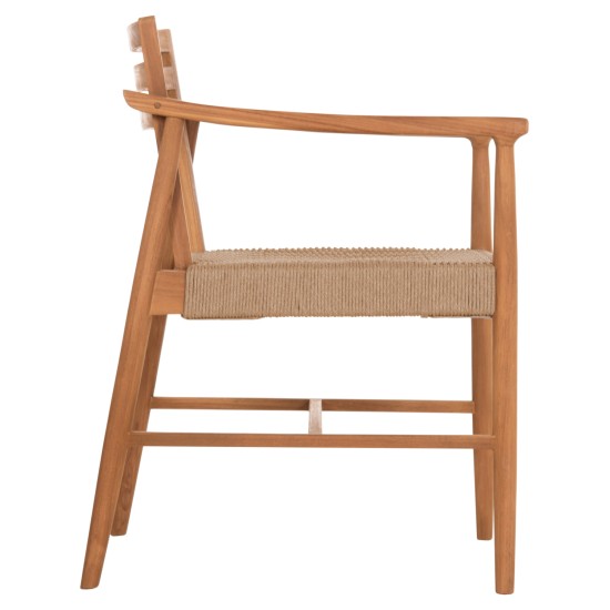 ΠΟΛΥΘΡΟΝΑ ΤΡΑΠΕΖΑΡΙΑΣ ROBIN HM18351 ΞΥΛΟ TEAK & ΣΧΟΙΝΙ VIRO ΦΥΣΙΚΟ 53,5x60x78Υεκ