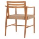 ΠΟΛΥΘΡΟΝΑ ΤΡΑΠΕΖΑΡΙΑΣ ROBIN HM18351 ΞΥΛΟ TEAK & ΣΧΟΙΝΙ VIRO ΦΥΣΙΚΟ 53,5x60x78Υεκ