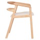 ΠΟΛΥΘΡΟΝΑ ΤΡΑΠΕΖΑΡΙΑΣ EFFY HM18393.01 ΦΡΑΞΙΝΟΣ ΣΕ OAK-ΚΑΘΙΣΜΑ ΕΚΡΟΥ PU 60x58x71Υεκ