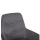 ΠΟΛΥΘΡΟΝΑ ΤΡΑΠΕΖΑΡΙΑΣ VANTER HM18409.01 ΥΦΑΣΜΑ & PU ΓΚΡΙ--ΜΕΤΑΛ.ΠΟΔΙΑ 58x65x84Υεκ.