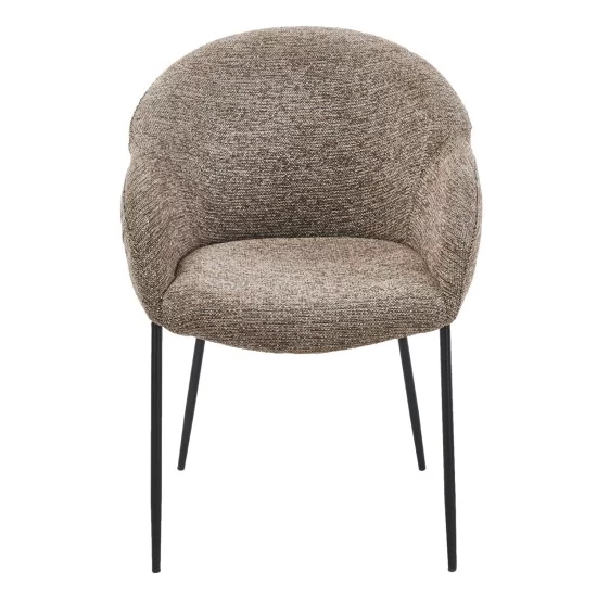 ΠΟΛΥΘΡΟΝΑ ΤΡΑΠΕΖΑΡΙΑΣ DRENNY HM18424.03 TAUPE ΥΦΑΣΜΑ-ΜΕΤΑΛ.ΜΑΥΡΑ ΠΟΔΙΑ 62x62x87Υεκ