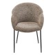 ΠΟΛΥΘΡΟΝΑ ΤΡΑΠΕΖΑΡΙΑΣ DRENNY HM18424.03 TAUPE ΥΦΑΣΜΑ-ΜΕΤΑΛ.ΜΑΥΡΑ ΠΟΔΙΑ 62x63x85Υεκ