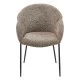 ΠΟΛΥΘΡΟΝΑ ΤΡΑΠΕΖΑΡΙΑΣ DRENNY HM18424.03 TAUPE ΥΦΑΣΜΑ-ΜΕΤΑΛ.ΜΑΥΡΑ ΠΟΔΙΑ 62x62x87Υεκ