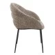 ΠΟΛΥΘΡΟΝΑ ΤΡΑΠΕΖΑΡΙΑΣ DRENNY HM18424.03 TAUPE ΥΦΑΣΜΑ-ΜΕΤΑΛ.ΜΑΥΡΑ ΠΟΔΙΑ 62x62x87Υεκ