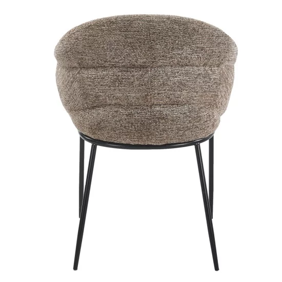 ΠΟΛΥΘΡΟΝΑ ΤΡΑΠΕΖΑΡΙΑΣ DRENNY HM18424.03 TAUPE ΥΦΑΣΜΑ-ΜΕΤΑΛ.ΜΑΥΡΑ ΠΟΔΙΑ 62x62x87Υεκ
