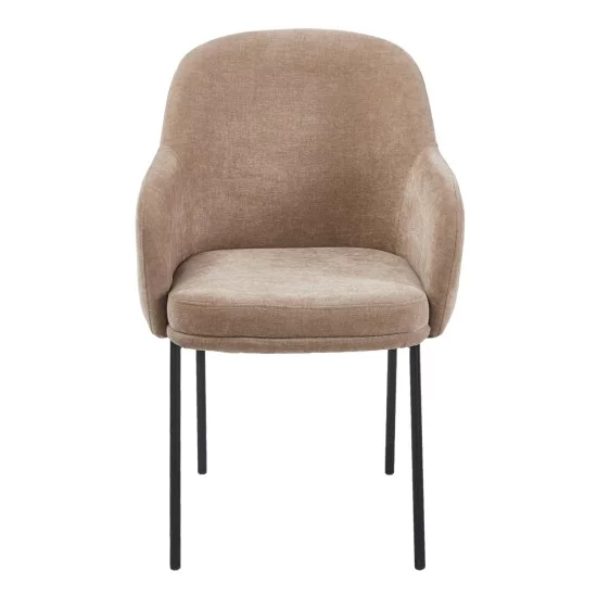 ΠΟΛΥΘΡΟΝΑ ΤΡΑΠΕΖΑΡΙΑΣ MANIDO HM18429.03 TAUPE ΥΦΑΣΜΑ-ΜΕΤΑΛ.ΜΑΥΡΑ ΠΟΔΙΑ 55x62x88Υεκ