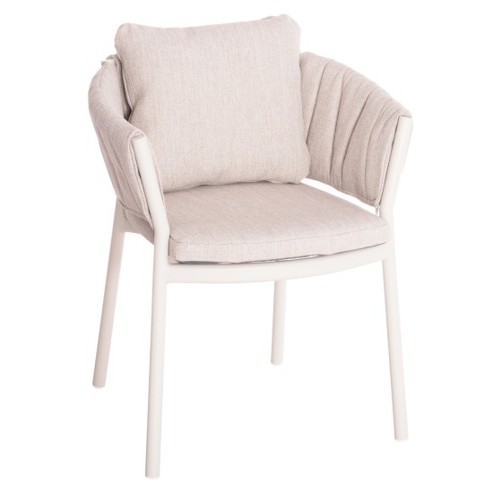 ΠΟΛΥΘΡΟΝΑ ΤΡΑΠΕΖΑΡΙΑΣ SHANKS HM6207.02 ΚΡΕΜ ΑΛΟΥΜ. & ΜΠΕΖ OLEFIN ΥΦΑΣΜΑ 63x60.5x75-77Υεκ