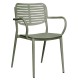 ΠΟΛΥΘΡΟΝΑ ΤΡΑΠΕΖΑΡΙΑΣ HILLIARD HM6644.07 ΑΛΟΥΜΙΝΙΟ ΣΕ OLIVE GREEN 56x58x80Υεκ