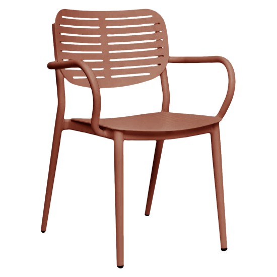 ΠΟΛΥΘΡΟΝΑ ΤΡΑΠΕΖΑΡΙΑΣ HILLIARD HM6644.08 ΑΛΟΥΜΙΝΙΟ ΣΕ TERRACOTTA 56x58x80Υεκ