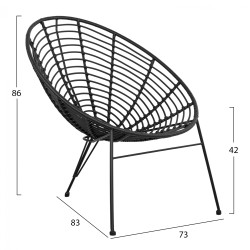 ΠΟΛΥΘΡΟΝΑ ΤΥΠΟΥ ΦΩΛΙΑ ΜΕΤΑΛΛΙΚΗ ALLEGRA HM5458.12 ΜΕ WICKER-ΜΑΥΡΟ 73x78x88Υεκ. ΠΟΛΥΘΡΟΝΑ ΤΥΠΟΥ ΦΩΛΙΑ ΜΕΤΑΛΛΙΚΗ ALLEGRA HM5458.12 ΜΕ WICKER-ΜΑΥΡΟ 73x78x88Υεκ.