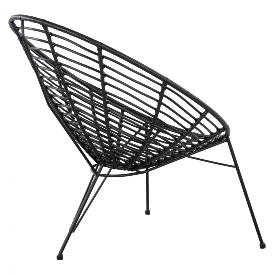 ΠΟΛΥΘΡΟΝΑ ΤΥΠΟΥ ΦΩΛΙΑ ΜΕΤΑΛΛΙΚΗ ALLEGRA HM5458.11 ΜΕ WICKER ΜΠΕΖ 73x78x88Υεκ.