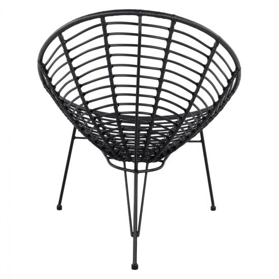 ΠΟΛΥΘΡΟΝΑ ΤΥΠΟΥ ΦΩΛΙΑ ΜΕΤΑΛΛΙΚΗ ALLEGRA HM5458.11 ΜΕ WICKER ΜΠΕΖ 73x78x88Υεκ.