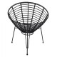 ΠΟΛΥΘΡΟΝΑ ΤΥΠΟΥ ΦΩΛΙΑ ΜΕΤΑΛΛΙΚΗ ALLEGRA HM5458.11 ΜΕ WICKER ΜΠΕΖ 73x78x88Υεκ.