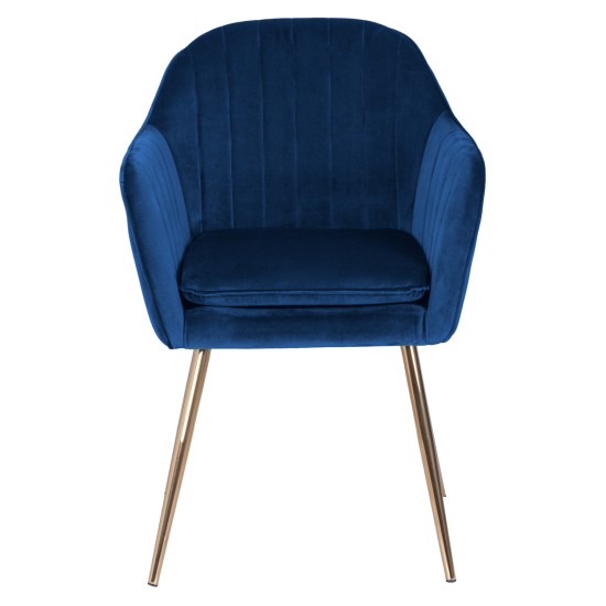 ΠΟΛΥΘΡΟΝΑΚΙ SAWYER ΒΕΛΟΥΔΟ ΜΠΛΕ ΜΕ ΧΡΥΣΑ ΠΟΔΙΑ HM8523.08 55Χ60Χ83Υ εκ.