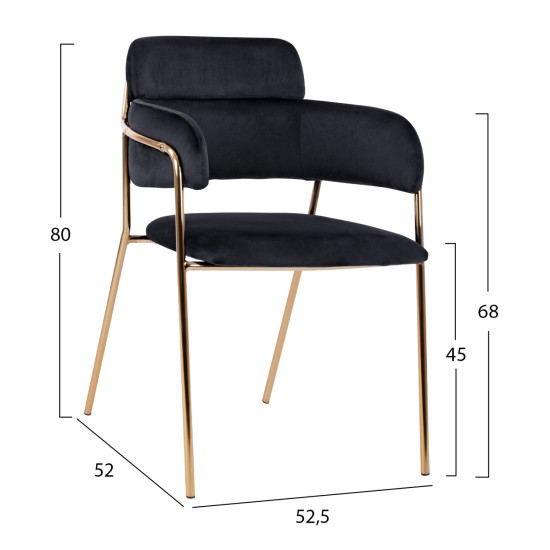 ΠΟΛΥΘΡΟΝΑΚΙ KELSO HM8521.04 ΒΕΛΟΥΔΟ ΜΑΥΡΟ & ΕΠΙΧΡΥΣΟ ΠΟΔΙ 52,5x52x80Υ εκ. ΠΟΛΥΘΡΟΝΑΚΙ KELSO HM8521.04 ΒΕΛΟΥΔΟ ΜΑΥΡΟ & ΕΠΙΧΡΥΣΟ ΠΟΔΙ 52,5x52x80Υ εκ.