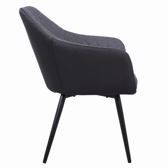 ΠΟΛΥΘΡΟΝΑΚΙ CHARLES HM8522.01 ΜΕ ΥΦΑΣΜΑ ΣΚΟΥΡΟ ΓΚΡΙ PU ΜΑΥΡΟ 57x63x83Υ εκ. ΠΟΛΥΘΡΟΝΑΚΙ CHARLES HM8522.01 ΜΕ ΥΦΑΣΜΑ ΣΚΟΥΡΟ ΓΚΡΙ PU ΜΑΥΡΟ 57x63x83Υ εκ.