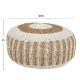 ΠΟΥΦ ΣΚΑΜΠΟ SARONI HM7851.01 SEAGRASS ΣΕ ΦΥΣΙΚΟ-ΛΕΥΚΟ ΧΡΩΜΑ Φ60x35Yεκ.