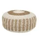 ΠΟΥΦ ΣΚΑΜΠΟ SARONI HM7851.01 SEAGRASS ΣΕ ΦΥΣΙΚΟ-ΛΕΥΚΟ ΧΡΩΜΑ Φ60x35Yεκ.