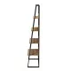 ΡΑΦΙΕΡΑ IZABEL HM18376.01 ΜΕΤΑΛΛΟ--ΜΕΛΑΜΙΝΗ ΣΕ OAK 75x36x185Υεκ.