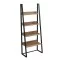 ΡΑΦΙΕΡΑ IZABEL HM18376.01 ΜΕΤΑΛΛΟ--ΜΕΛΑΜΙΝΗ ΣΕ OAK 75x36x185Υεκ.