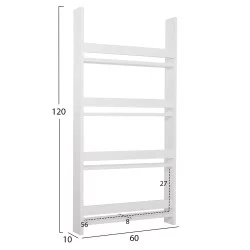 ΡΑΦΙΕΡΑ ΤΟΙΧΟΥ SANI HM18224.01 ΜΕΛΑΜΙΝΗ ΣΕ ΛΕΥΚΟ 60x10x120Υεκ. (4 ΡΑΦΙΑ)