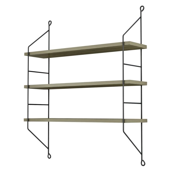 ΡΑΦΙΕΡΑ ΤΟΙΧΟΥ ACHALA ΜΕΛΑΜΙΝΗΣ HM9185.12 OLIVE GREY 60x15x68Y εκ.