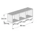 ΡΑΦΙΕΡΑ ΤΟΙΧΟΥ ΜΕΛΑΜΙΝΗΣ SONAMA & ΛΕΥΚΟ CLASSIKER HM9228.12 90x22x25,6Υ εκ.