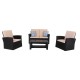 ΣΑΛΟΝΙ ΕΞ.ΧΩΡΟΥ 4ΤΜΧ THORE HM5978 ΣΥΝΘ. RATTAN ΜΑΥΡΟ-ΜΠΕΖ ΜΑΞΙΛΑΡΙΑ