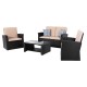 ΣΑΛΟΝΙ ΕΞ.ΧΩΡΟΥ 4ΤΜΧ THORE HM5978 ΣΥΝΘ. RATTAN ΜΑΥΡΟ-ΜΠΕΖ ΜΑΞΙΛΑΡΙΑ