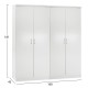 ΣΕΤ 2 ΝΤΟΥΛΑΠΕΣ 2ΦΥΛΛΕΣ JENNA HM11350.05 ΜΕΛΑΜΙΝΗ ΣΕ ΛΕΥΚΟ 160x43x181Υεκ