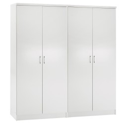 ΣΕΤ 2 ΝΤΟΥΛΑΠΕΣ 2ΦΥΛΛΕΣ JENNA HM11350.05 ΜΕΛΑΜΙΝΗ ΣΕ ΛΕΥΚΟ 160x43x181Υεκ