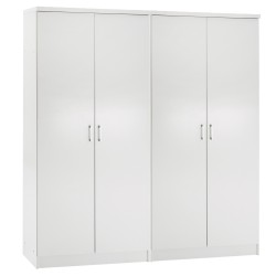ΣΕΤ 2 ΝΤΟΥΛΑΠΕΣ 2ΦΥΛΛΕΣ JENNA HM11350.05 ΜΕΛΑΜΙΝΗ ΣΕ ΛΕΥΚΟ 160x43x181Υεκ