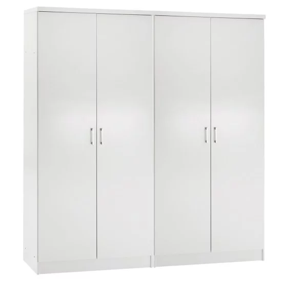ΣΕΤ 2 ΝΤΟΥΛΑΠΕΣ 2ΦΥΛΛΕΣ JENNA HM11350.05 ΜΕΛΑΜΙΝΗ ΣΕ ΛΕΥΚΟ 160x43x181Υεκ
