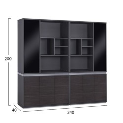 ΣΕΤ 2 ΤΜΧ ΒΙΒΛΙΟΘΗΚΗ ΓΡΑΦΕΙΟΥ ΕΠΑΓΓΕΛΜΑΤΙΚΗ ROSEWOOD HM11201