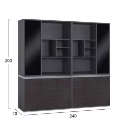 ΣΕΤ 2 ΤΜΧ ΒΙΒΛΙΟΘΗΚΗ ΓΡΑΦΕΙΟΥ ΕΠΑΓΓΕΛΜΑΤΙΚΗ ΜΕ ΝΤΟΥΛΑΠΙ SUPREME HM11371