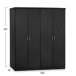 ΣΕΤ 2 ΤΜΧ ΝΤΟΥΛΑΠΑ 4ΦΥΛΛΗ ZEBRANO 160X42X181 HM11350.01 ΣΕΤ 2 ΤΜΧ ΝΤΟΥΛΑΠΑ 4ΦΥΛΛΗ ZEBRANO 160X42X181 HM11350.01