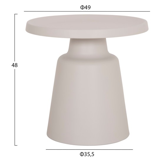 ΣΕΤ 2 ΤΡΑΠΕΖΙΑ ΣΑΛΟΝΙΟΥ RINKON2 HM18304.01 ΜΕΤΑΛΛΟ ΣΕ ΛΕΥΚΟ Φ49εκ & Φ69εκ