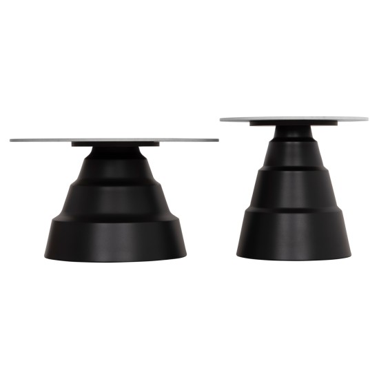 ΣΕΤ 2 ΤΡΑΠΕΖΙΑ ΣΑΛΟΝΙΟΥ LIDOX HM18306.02 SINTERED STONE TOP- SNOW WHITE ΧΡΩΜΑ Φ50 & Φ70