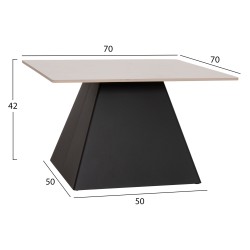 ΣΕΤ 2 ΤΡΑΠΕΖΙΑ ΣΑΛΟΝΙΟΥ QUBER(X) HM18311.02 SINTERED STONE ΤΕΤΡΑΓΩΝΟ--ΒΑΣΕΙΣ ΜΑΥΡΕΣ